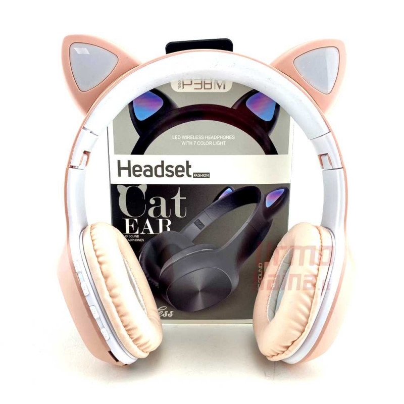 Bevielės Bluetooth ausinės P38M EAR su LED ausimis Bevielės Bluetooth ausinės P38M EAR su LED ausimis