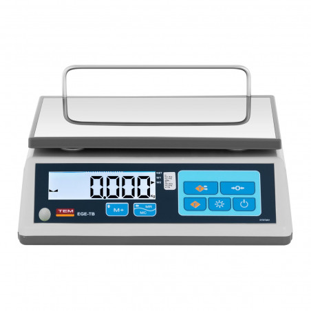 Svarstyklės TTB030D - Su kalibracijos sertifikatu | 30 kg/10 g