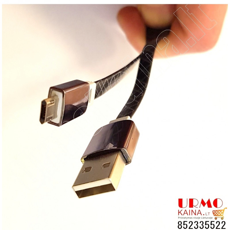 USB laidas krovimui ir duomenų perdavimui, 1 m. (DATA LINE) USB/micro USB