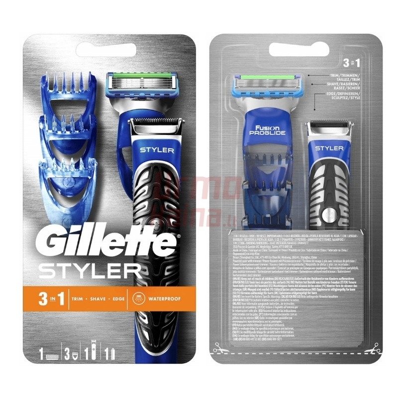 Gillette Fusion Proglide Styler 3in1 skustuvas su skutimosi mašinėle Gillette Fusion Proglide Styler 3in1 skustuvas su skutimosi mašinėle