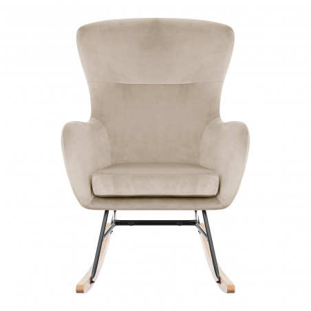 Supama kėdė, pilkos spalvos, aksomas