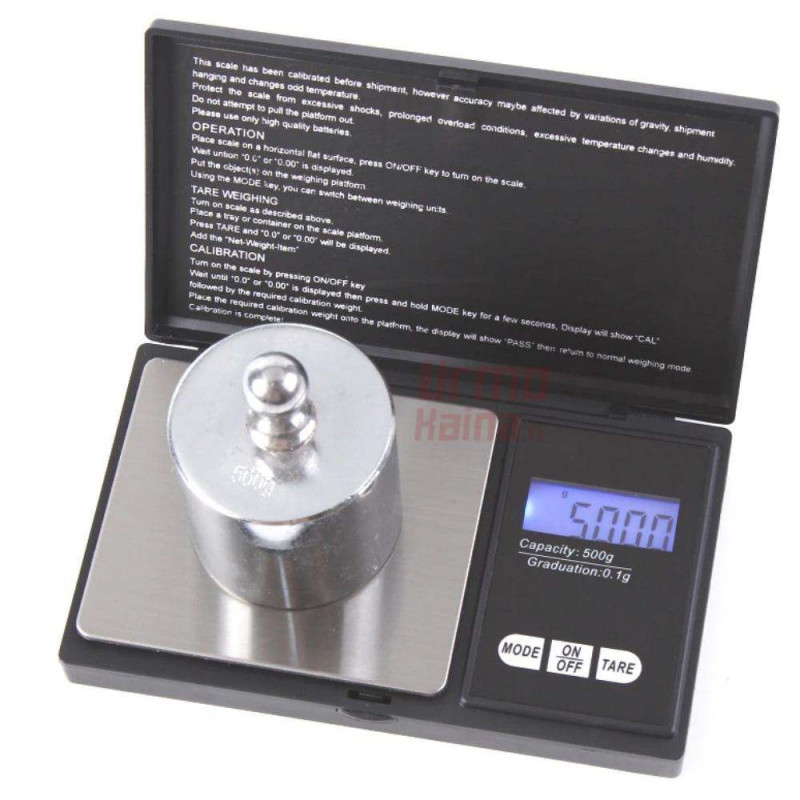 Graminės juvelyrinės svarstyklės E5501, 500-1g Graminės juvelyrinės svarstyklės E5501, 500-1g