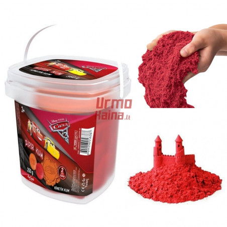 Raudonos spalvotas kinetinis smėlis "Makvynas" 350 g