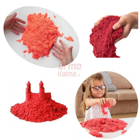 Raudonos spalvos kinetinis smėlis 113 g