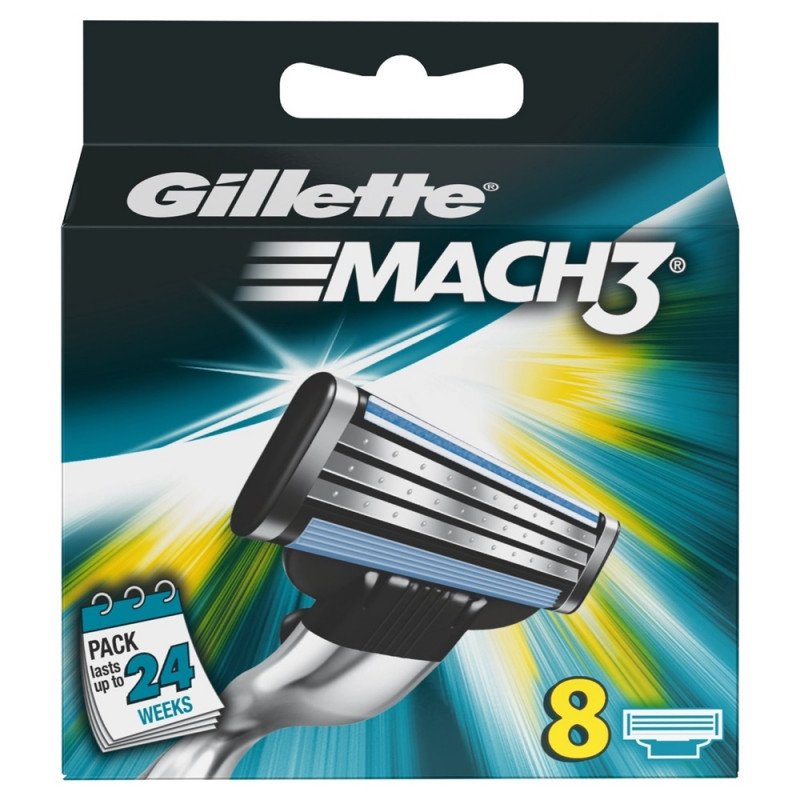 Gillette Mach 3 skutimosi peiliukai 8 vnt