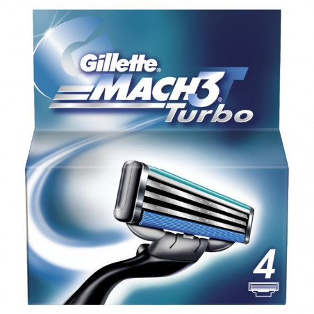 Gillette Mach 3 Turbo Skutimosi peiliukai 4 vnt.