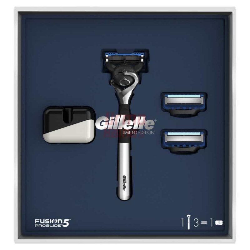 Gillette Fusion Proglide Limited Edition skustuvas su 2 peiliukais Gillette Fusion Proglide Limited Edition skustuvas su 2 peiliukais