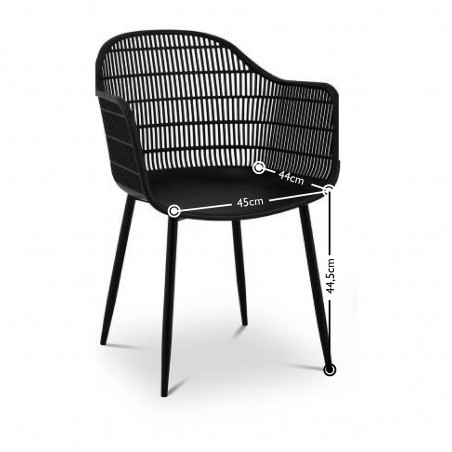 Kėdės 45x44 cm - juodos - STAR_SEAT_08