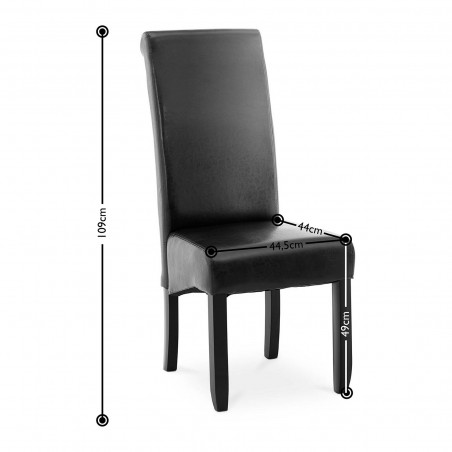 Kėdės, juodos 44,5x44 cm STAR-CON-52