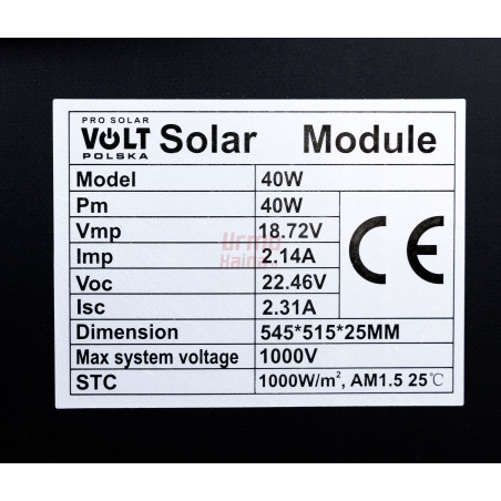 Saulės elektrinės rinkinys VOLT 40 W 12 V