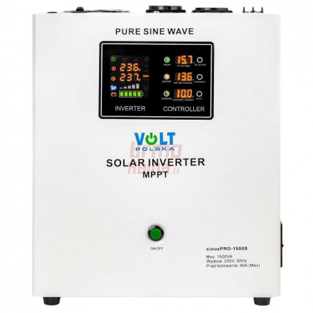 Įtampos keitiklis SOLAR UPS SINUSPRO-1500S 12V / 230V / 1000W