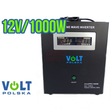 Inverteris VOLT UPS SINUSPRO-1000W 12V/230V/1000W