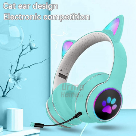 Žaidimų ausinės Cat Ears RGB A2