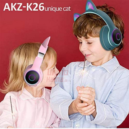 Žaidimų ausinės Cat Ears RGB K26