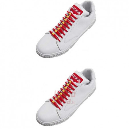 Silikoniniai batų raišteliai raudoni
