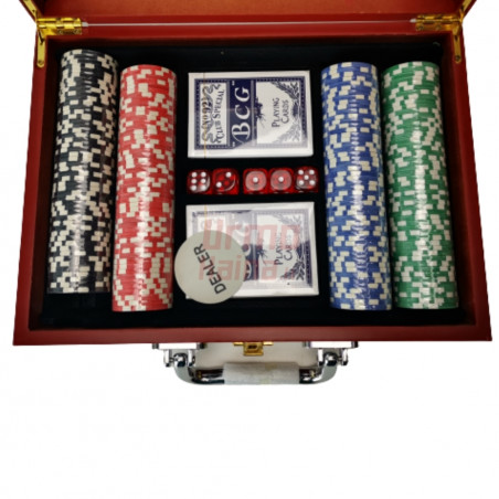 Pokerio rinkinys lagaminėlyje 200 žetonų