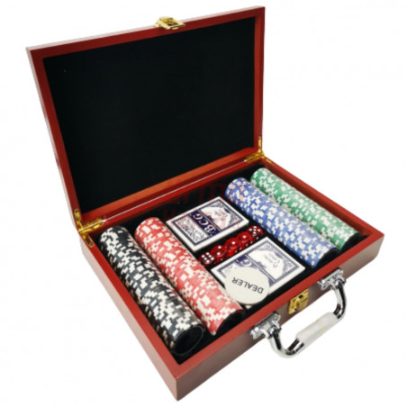 Pokerio rinkinys lagaminėlyje 200 žetonų