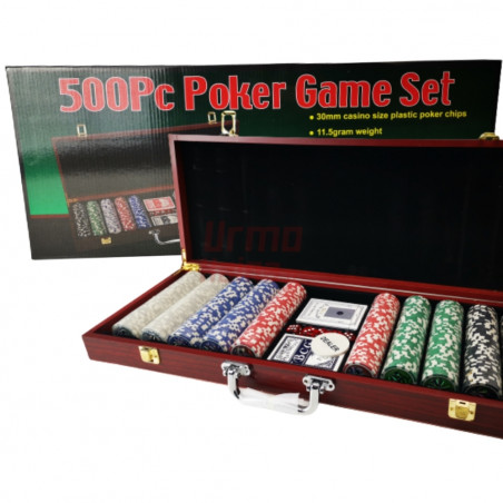 Pokerio rinkinys lagaminėlyje 500 žetonų