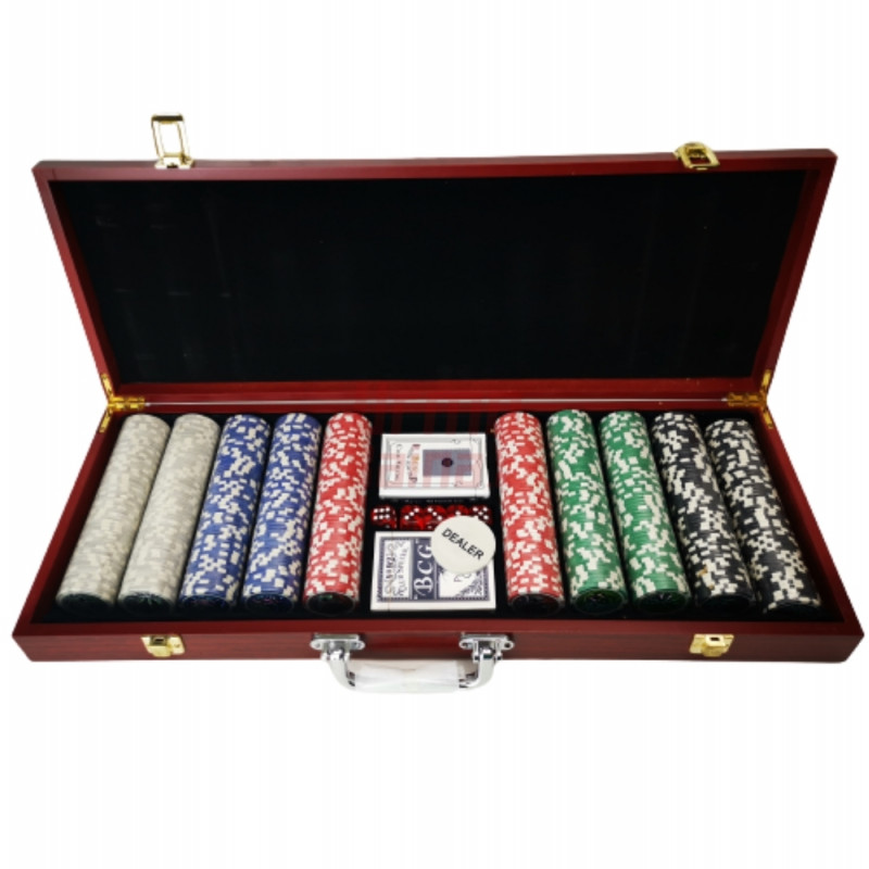 Pokerio rinkinys lagaminėlyje 500 žetonų